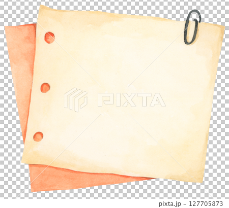 Pastel Notepad and Sticky Notes. Memo Pad for Planner, Office or Back to School. Watercolor Note Paper Illustration. 127705873