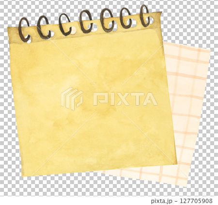 Pastel Notepad and Sticky Notes. Memo Pad for Planner, Office or Back to School. Watercolor Note Paper Illustration. 127705908