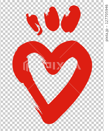 手繪愛心。塗鴉，垃圾搖滾愛心。情人節和愛情符號。向量。 127705946