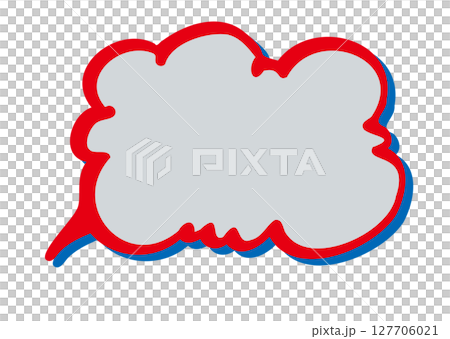 Grey fluffy speech bubble Grey fluffy speech bubble 127706021