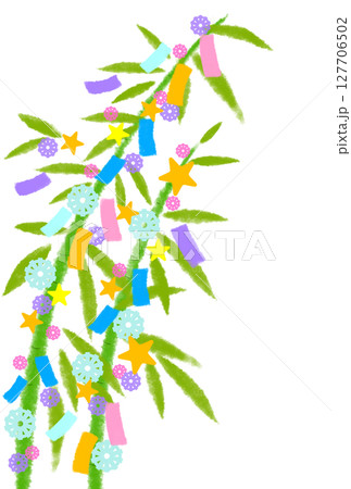 七夕笹飾りのイラスト 127706502