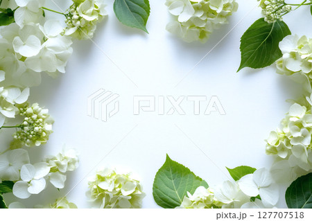 白い花のフレーム 白い花のフレーム 127707518
