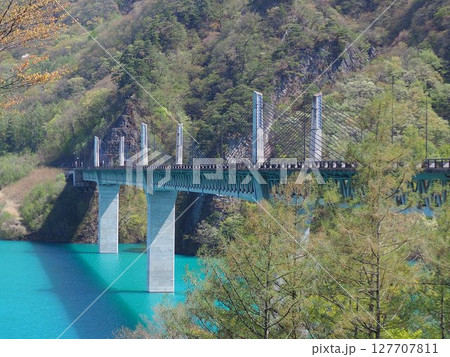 新緑の八ッ場吾妻湖 新緑の八ッ場吾妻湖 127707811