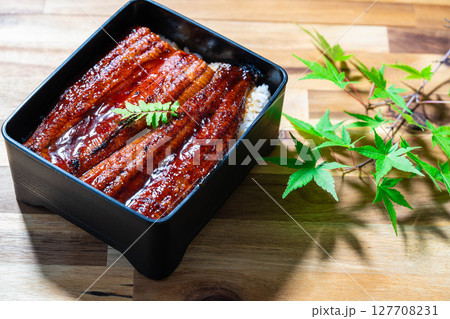 【食べ物素材】美味しそうなうな重【長野県】 127708231