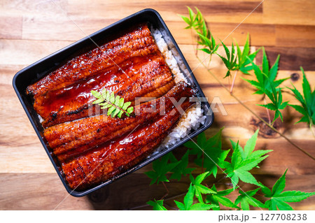 【食べ物素材】美味しそうなうな重【長野県】 127708238