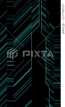 Blue minimal lines on black, futuristic technology abstract background Blue minimal lines on black, futuristic technology abstract background 127708527