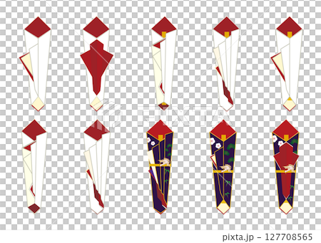 熨斗 のし紙のイラストセット 127708565