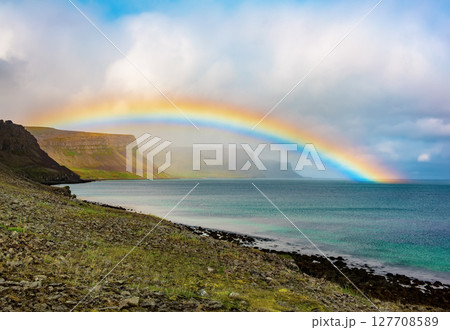 Rainbow in Iceland 127708589