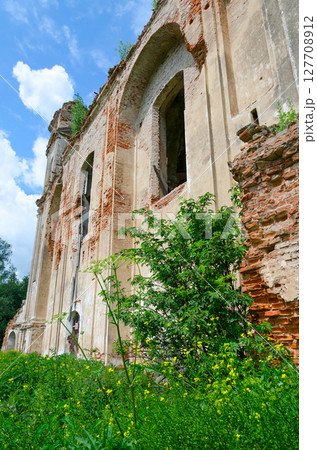 Fragment of abandoned Dominican Church of St. Anthony in agrotown of Knyazhitsy, Mogilev Region, Belarus Fragment of abandoned Dominican Church of St. Anthony in agrotown of Knyazhitsy, Mogilev Region, Belarus 127708912