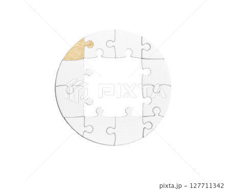 Golden puzzle piece missing from the center of a circular shape, symbolizing identity, uniqueness, Golden puzzle piece missing from the center of a circular shape, symbolizing identity, uniqueness, 127711342