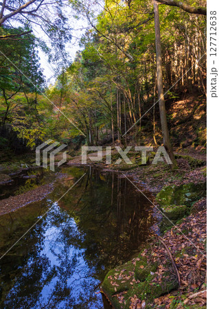 秋の三重県名張市　紅葉の赤目四十八滝 127712638