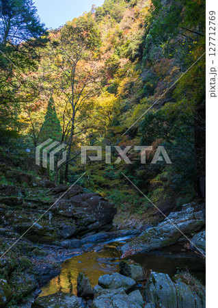 秋の三重県名張市 紅葉の赤目四十八滝 秋の三重県名張市 紅葉の赤目四十八滝 127712769