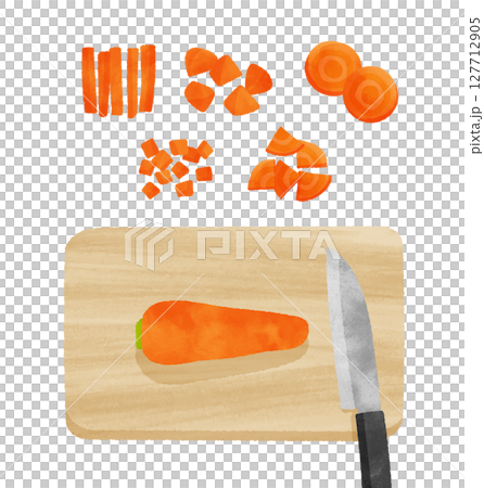 にんじんを切る 127712905