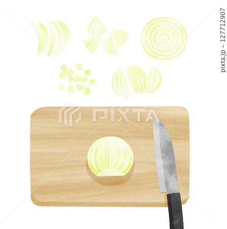 玉ねぎを切る 玉ねぎを切る 127712907