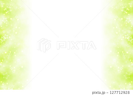 緑の星とキラキラした粒の背景 127712928
