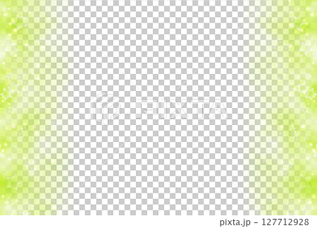 緑の星とキラキラした粒の背景 127712928