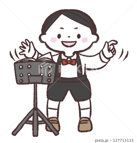 指揮者する子供のイラスト 127713133