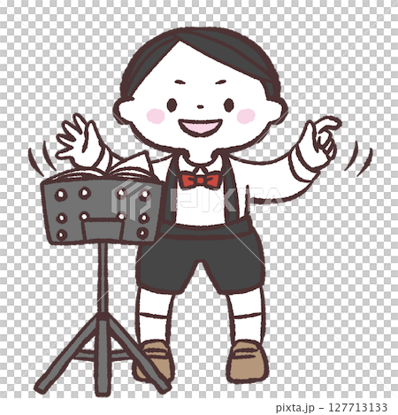 指揮者する子供のイラスト 127713133