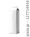 Minimal milk box, white packaging, clean design, on a white background 127714916