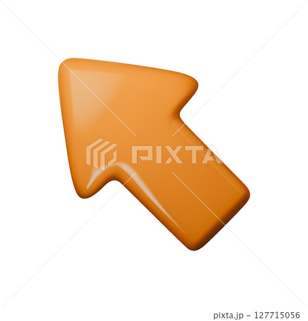 Orange 3D arrow vector illustration symbolizing direction, growth, and navigation. Modern, glossy style perfect for infographics, presentations, and UI UX design. Eye-catching and trendy. Orange 3D arrow vector illustration symbolizing direction, growth, and navigation. Modern, glossy style perfect for infographics, presentations, and UI UX design. Eye-catching and trendy. 127715056