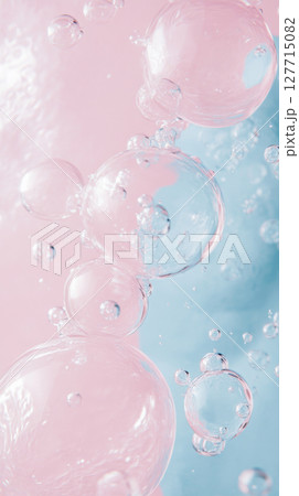 Pastel light abstract background with soft gradient soap bubbles floating Pastel light abstract background with soft gradient soap bubbles floating 127715082