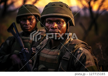 Guardians of the Wild Anti-Poaching Rangers Patrolling, A Vigilant Effort to Safeguard Wildlife from Poachers' Threats. created with Generative AI Guardians of the Wild Anti-Poaching Rangers Patrolling, A Vigilant Effort to Safeguard Wildlife from Poachers' Threats. created with Generative AI 127715165