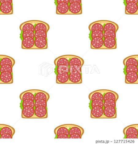 sausage and cheese sandwich pattern 127715426