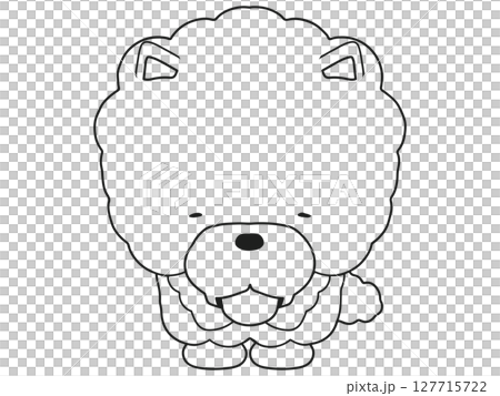 お辞儀をする笑顔のチャウチャウ 127715722