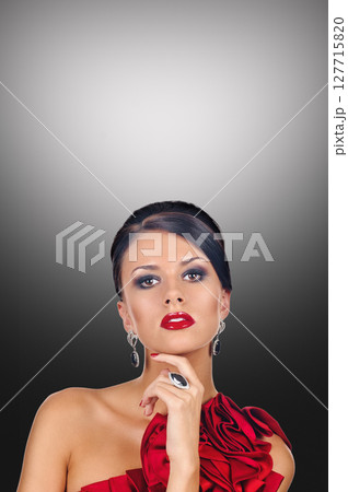 Beautiful fashionable female 127715820
