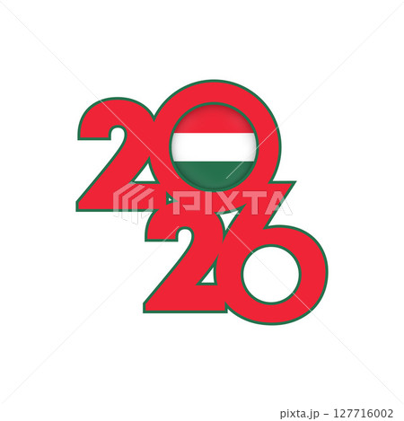 2026 banner with Hungary flag inside. 127716002