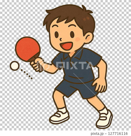 卓球をする男の子 127716116