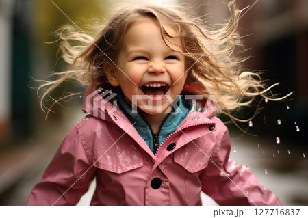 Rainy Revelry A Child's Delight in the Drizzle, Embracing the Joy of Rainy Weather with Innocence and Playful Wonder. created with Generative AI Rainy Revelry A Child's Delight in the Drizzle, Embracing the Joy of Rainy Weather with Innocence and Playful Wonder. created with Generative AI 127716837