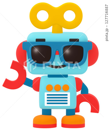 サングラスをしている可愛いロボット 127716887
