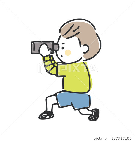 何かを探す男の子 127717100