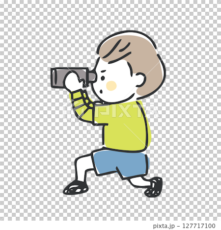 何かを探す男の子 127717100