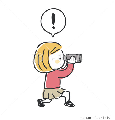 何かを見つける女の子 何かを見つける女の子 127717101