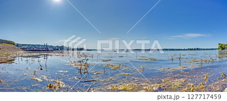 Low angle shore view of Untersee Lake Constance Low angle shore view of Untersee Lake Constance 127717459