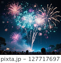 カラフルな花火 127717697
