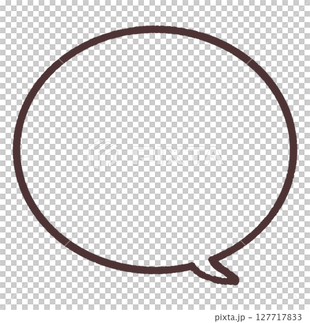 Simple round speech bubble illustration 127717833