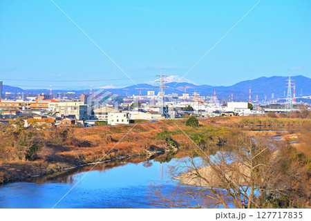 《愛知県》春日井市庄内川大橋から庄内川の風景 127717835