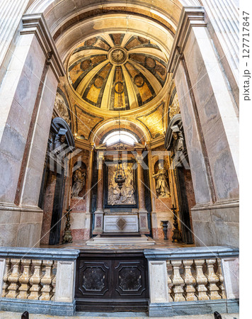 Mafra, Portugal - Apr 11, 2025: Interior of the Mafra National Palace at Mafra, Portugal. 127717847