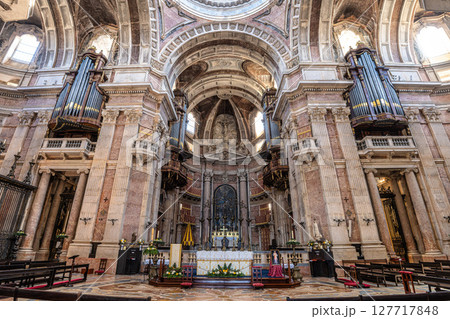 Mafra, Portugal - Apr 11, 2025: Interior of the Mafra National Palace at Mafra, Portugal. 127717848