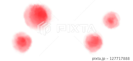 舞い散る赤い花びらや実のような水彩イラスト 127717888