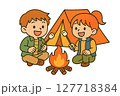 キャンプをする子どもたち 127718384