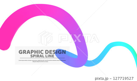 Gradient rainbow ribbon wave flowing Gradient rainbow ribbon wave flowing 127719527