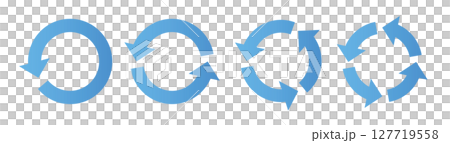 イラスト素材:サイクル図 サイクル矢印 set of recycling icons. イラスト素材:サイクル図 サイクル矢印 set of recycling icons. 127719558