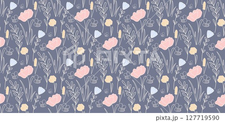 Delicate floral seamless pattern in Provence style Delicate floral seamless pattern in Provence style 127719590
