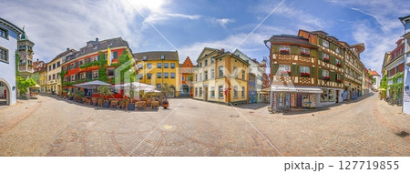 Historic buildings with ivy in Meersburg Bodensee Historic buildings with ivy in Meersburg Bodensee 127719855