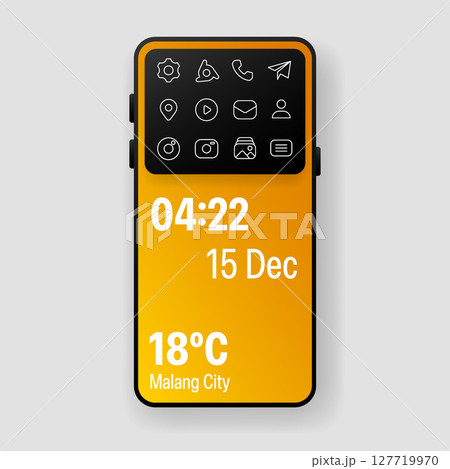 Smartwatch Interface with Weather and Time Display Smartwatch Interface with Weather and Time Display 127719970