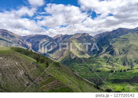 Colca Canyon with a clear blue sky, Peru 127720142